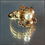 Thumbnail: Pearl Ring Gold Leaves Diamond Grey Crystals Vintage Jewelry