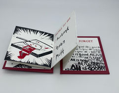 Open book with words 