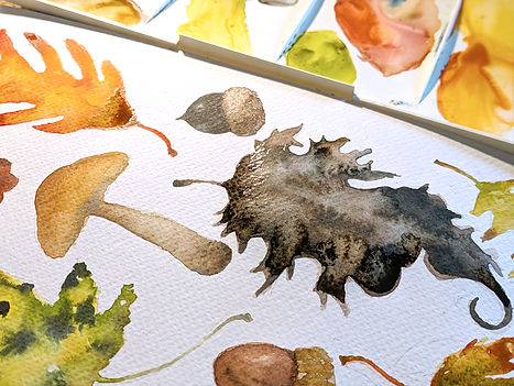 Class 3 Autumn Botanicals in watercolour