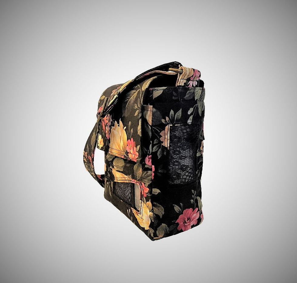 Thumbnail: Portable Oxygen Concentrator Purse, Inogen, Black Floral