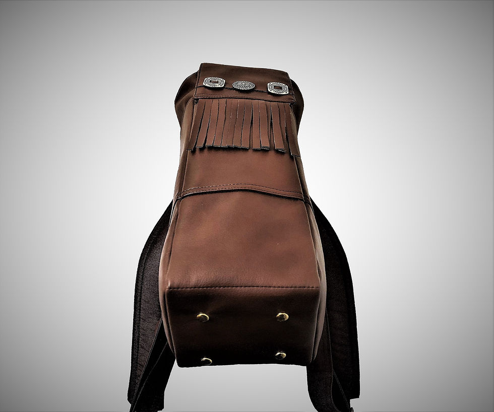 Thumbnail: Oxygen Tank Backpack, Western Style, Faux Leather