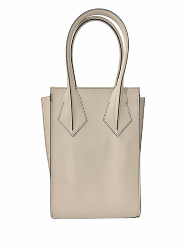 Apple Vegan Leather Tote Bag, Beige | Amari Jade
