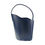 Thumbnail: 100% Genuine Leather Bucket Handbag, Asymmetrical, Navy Blue