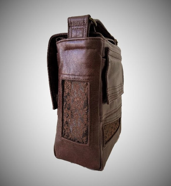 Thumbnail: Portable Oxygen Concentrator, Inogen, Dark Brown Leather