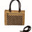 Thumbnail: Cork Leather Handbag & Crossbody Bag, Tile Cut-out Accents