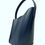 Thumbnail: 100% Genuine Leather Bucket Handbag, Asymmetrical, Navy Blue