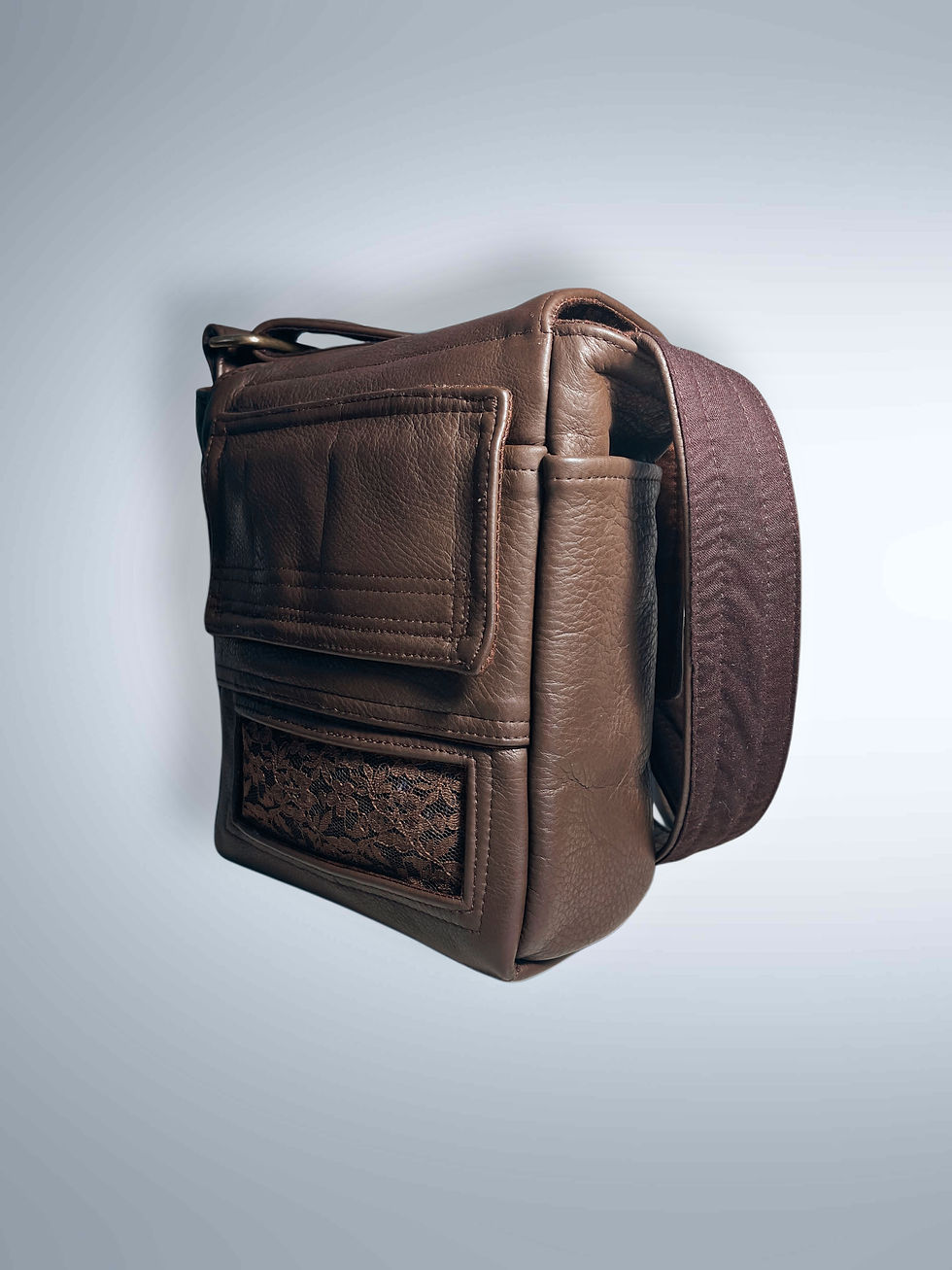 Thumbnail: Portable Oxygen Concentrator, Inogen, Dark Brown Leather
