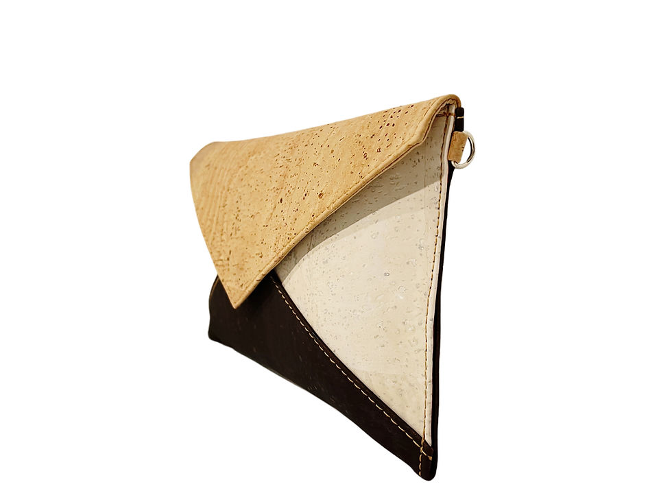 Thumbnail: Convertible Clutch & Crossbody Purse, Brown Tricolor