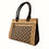 Thumbnail: Cork Leather Handbag & Crossbody Bag, Tile Cut-out Accents