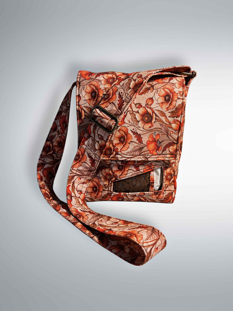 Thumbnail: Portable Oxygen Concentrator Purse, Inogen One, Earth Tone Flowers