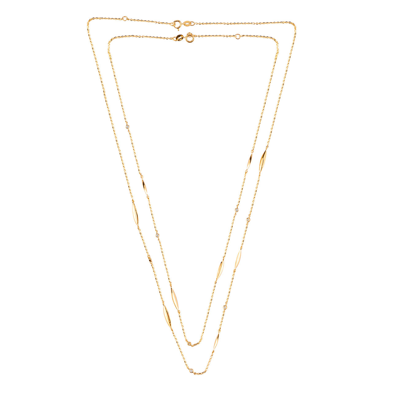 AI Double Chain Diamonds Necklace
