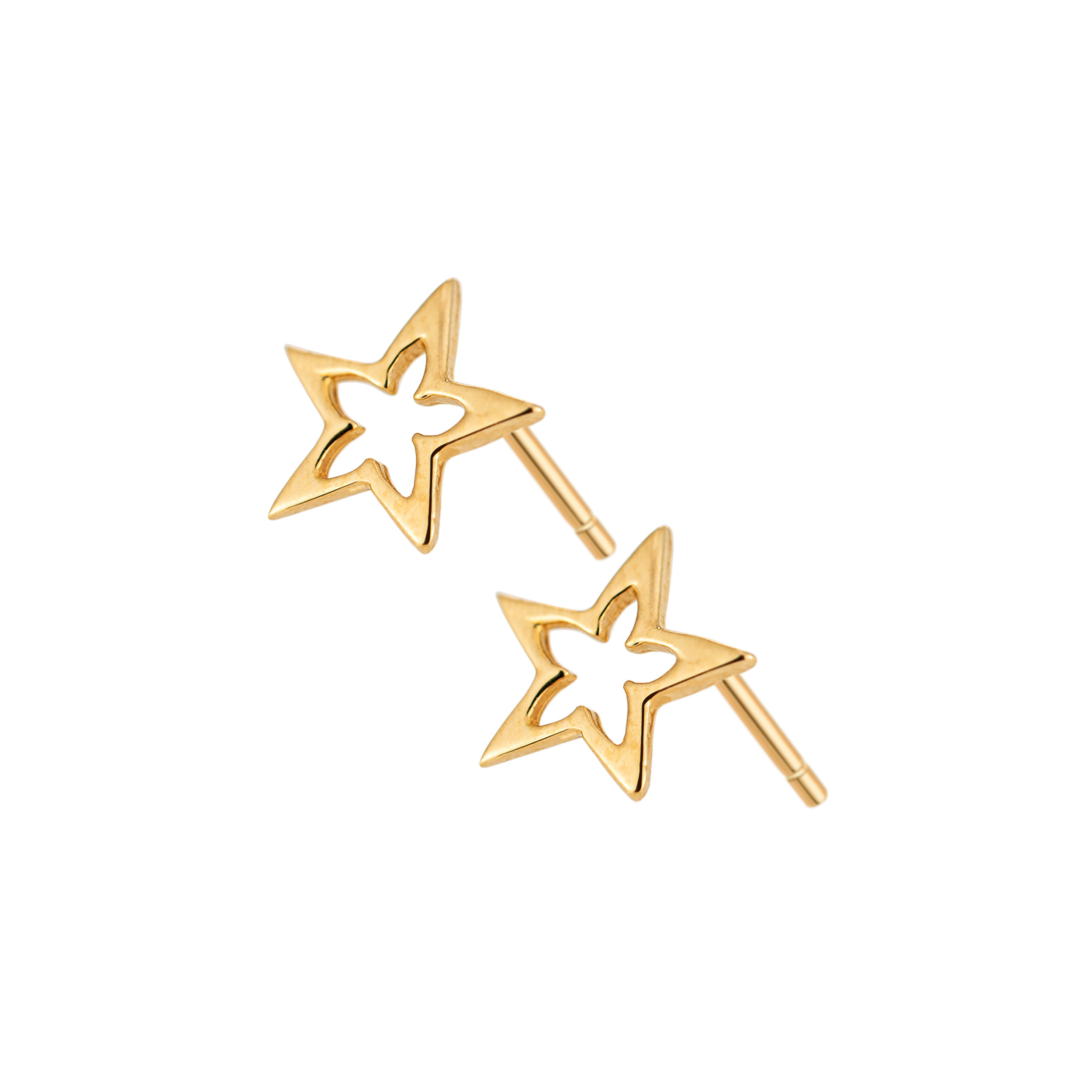 Star Gold Earrings
