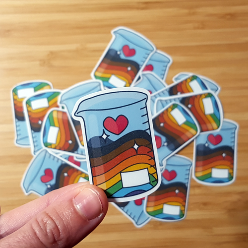 Rainbow Beaker | Sticker