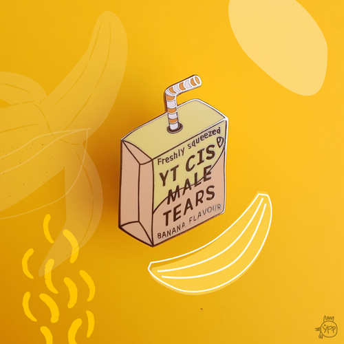 'YT Cis Male Tears Juice' Enamel Pin