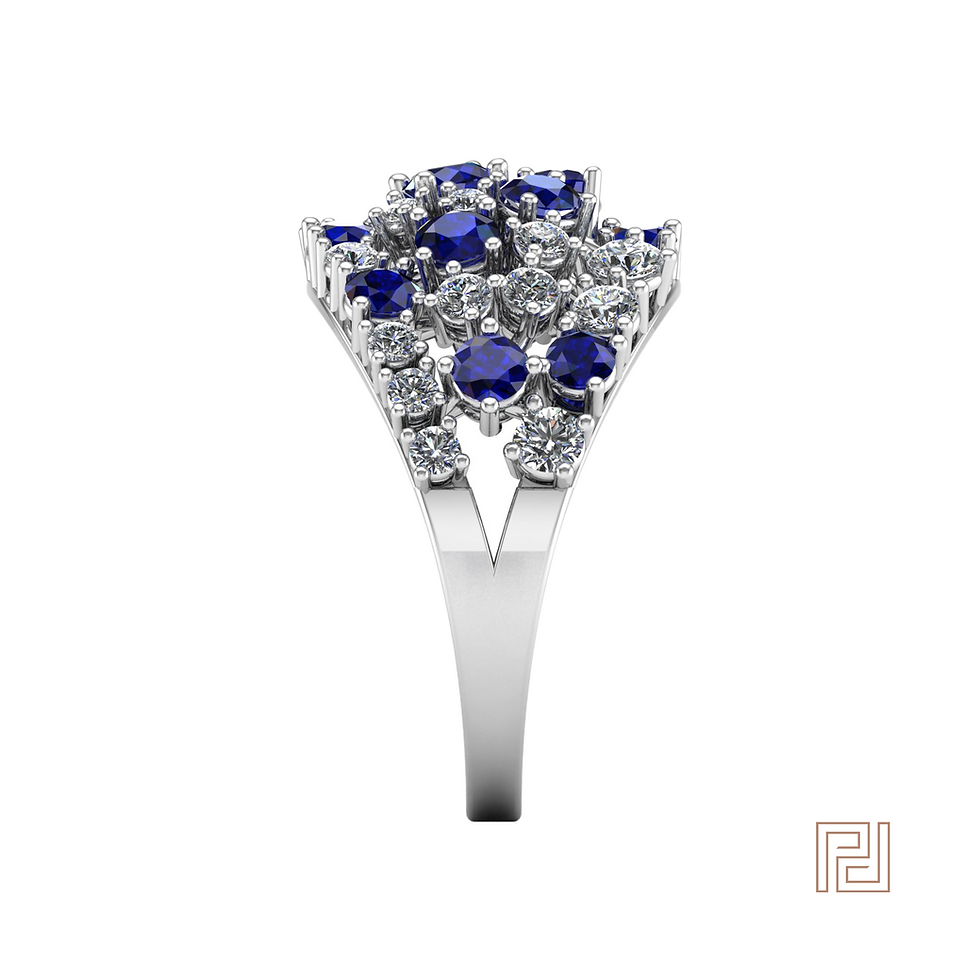 Thumbnail: White Gold Skyfall Dress Ring