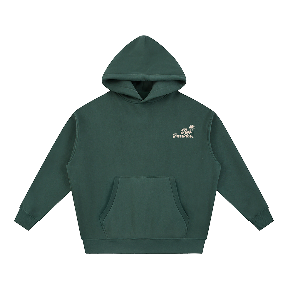 Thumbnail: Essential Oversized Crop Boxy Fit Fleece Hoodie