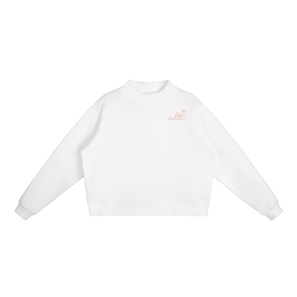 Thumbnail:  Essential Fleece Mock-Neck Crew Sweatshirt