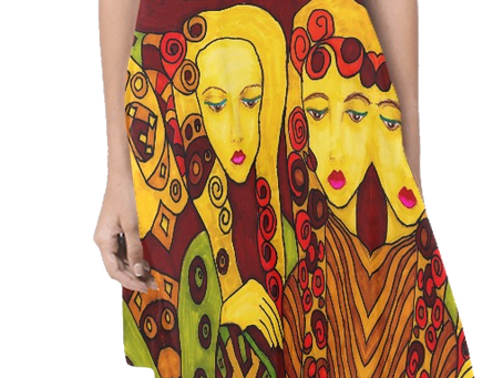 Klimt-like Dress with ladies