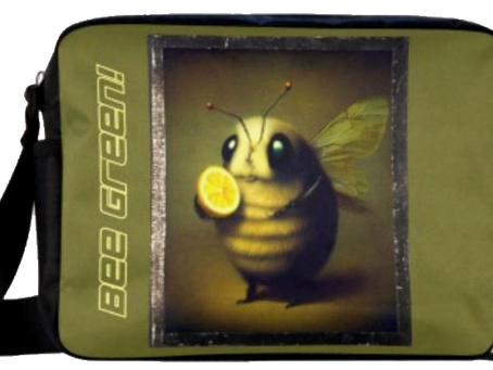 Bee Green Bumblebee Cross Body Messenger Bag