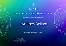 Reiki 1 certification