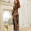 Thumbnail: Delicate Lace Open Front Gown & G-String Black XL