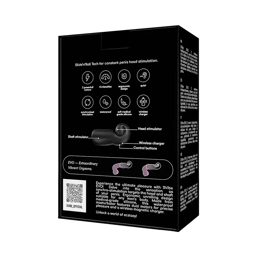 Thumbnail: Snail Vibe Evo Rechargeable Masturbator Black