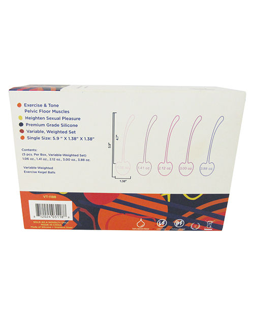 Thumbnail: Voodoo Cherry Kegel Balls Weight Pack - Asst. Pack of 5