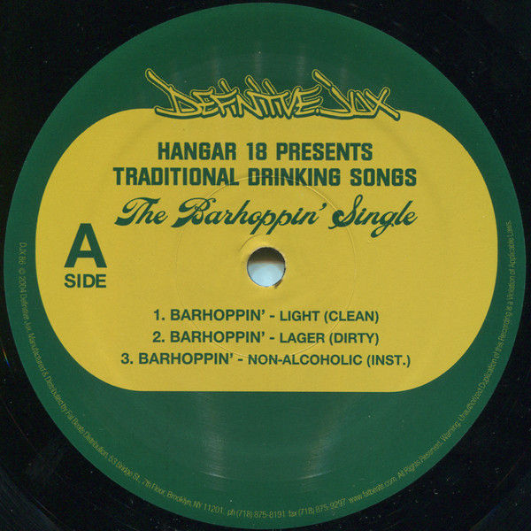 Miniaturbild: Hangar 18 (3) - Hangar 18 Presents Traditional Drinking Songs: The Barhoppin' Si