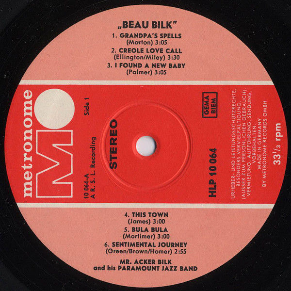 Miniature : Acker Bilk And His Paramount Jazz Band - Beau Bilk