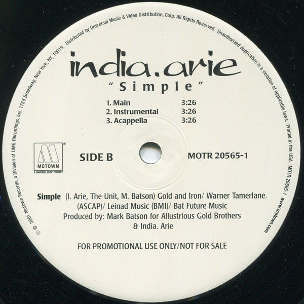 Miniaturbild: India.Arie - Simple (2001)