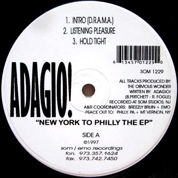 Adagio! - New York To Philly The EP (1997)