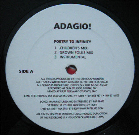 Miniature : Adagio! - Poetry To Infinity / Who Is Adagio? (2002)