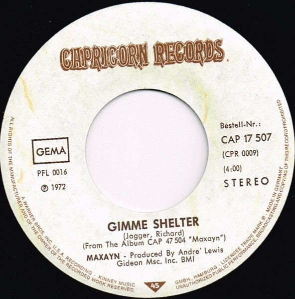 Miniaturbild: Maxayn - Gimme Shelter (1972)