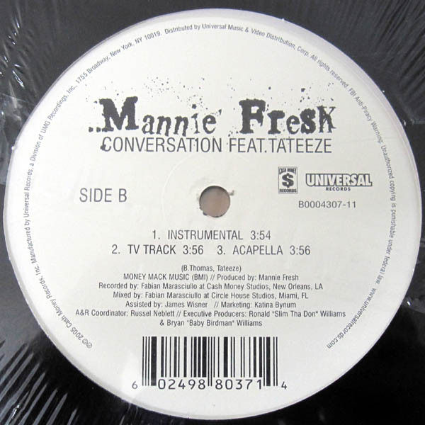 Miniature : Mannie Fresh, Tateeze - Conversation (2005)