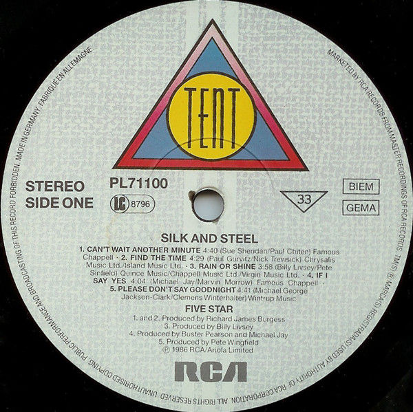 Miniaturbild: Five Star - Silk & Steel (1986)