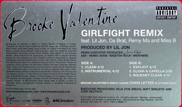 Miniaturbild: Brooke Valentine, Lil' Jon, Da Brat, Remy Martin, Miss B. - Girlfight (Remix) (2
