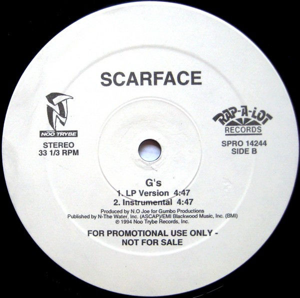 Miniaturbild: Scarface (3) - I Never Seen A Man Cry / G's (1994)