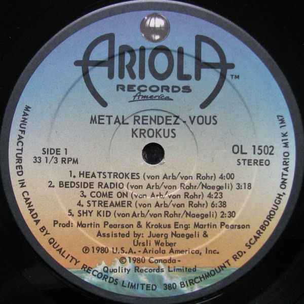 Miniaturbild: Krokus - Metal Rendez-vous (1980)