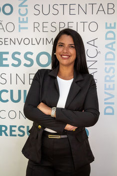 Bianca posando para ensaio fotográfico