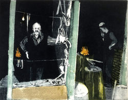1976 De Smid kleurets aquatint 19,5 x 24,5 cm
