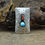 Thumbnail: Turquoise Coral Hand Stamped Shadowbox Sterling Silver Money Clip