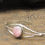 Thumbnail: Pink Rose Quartz Sterling Silver Cuff Bracelet