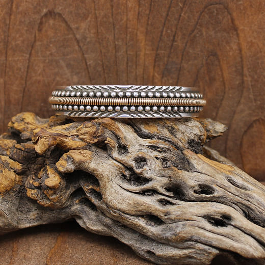 Southwestern Sterling Silver 1/20 12K GF Cuff Bracelet by J. W.