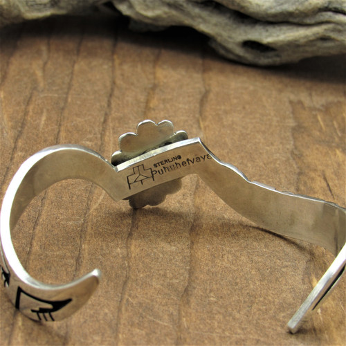Unusual Hopi F Puhuhefvaya Sun Kachina Mask Sterling Silver