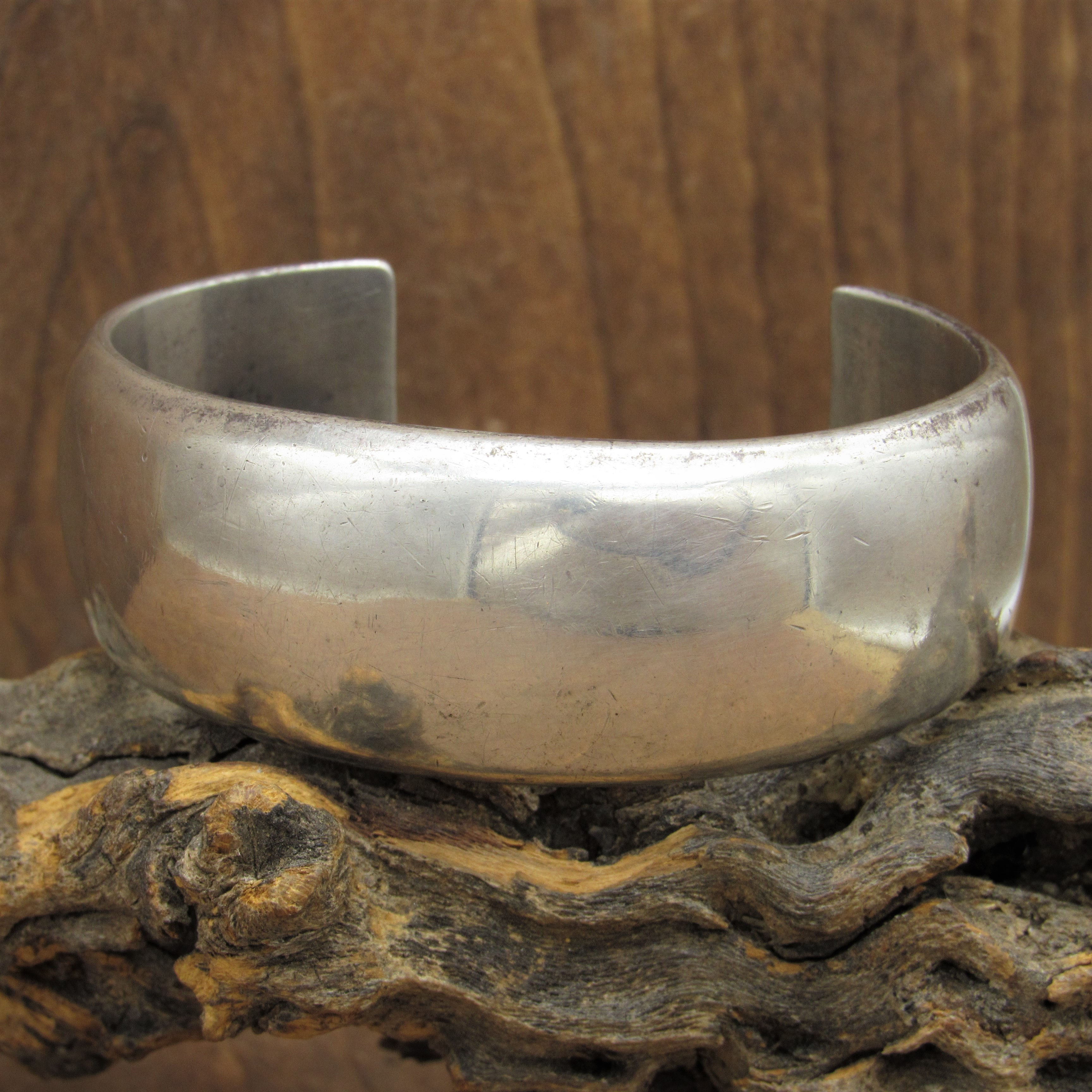*Sterling Silver Hollow Domed Cuff Bracelet by Gene Jackson