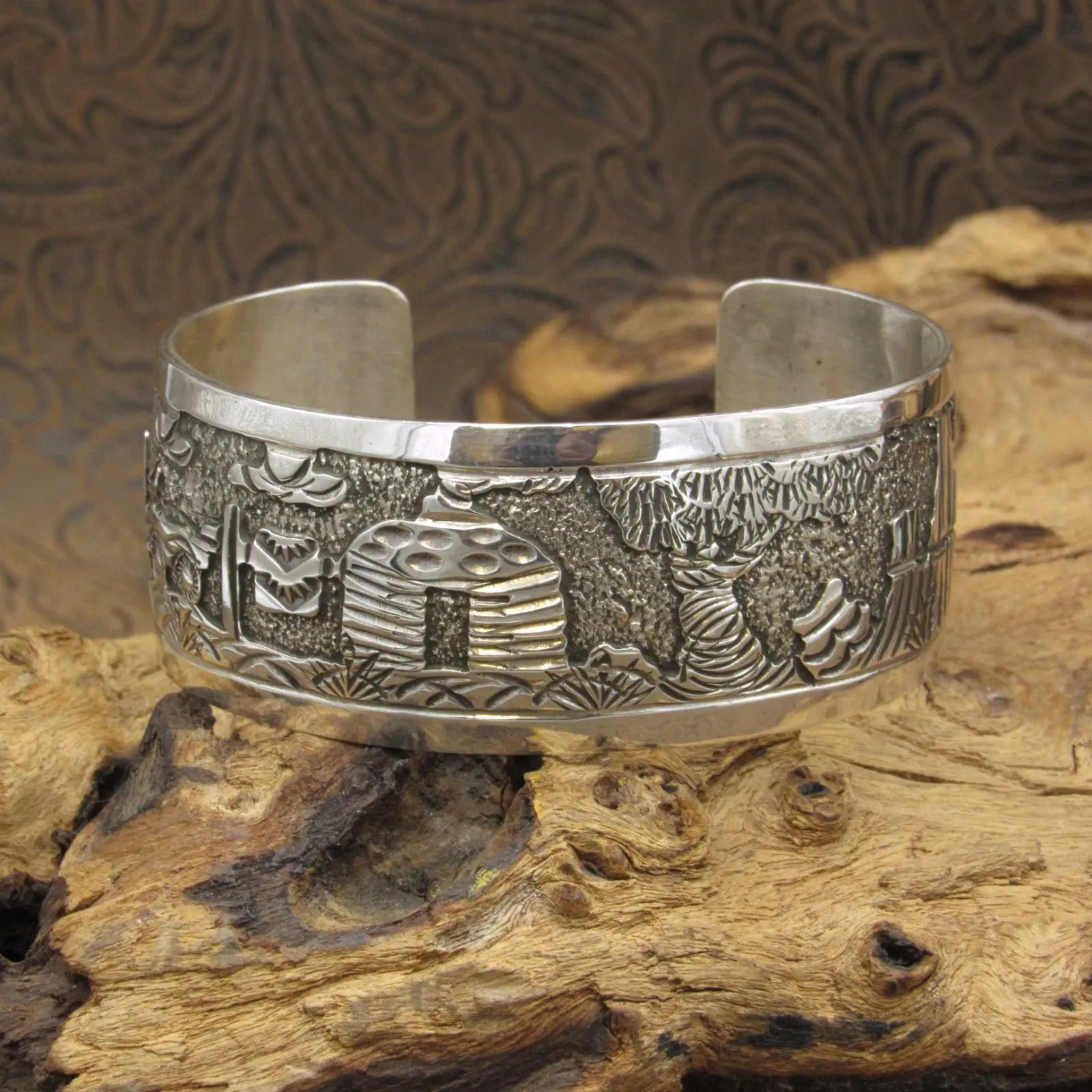 Storyteller Sterling Silver Cuff Bracelet