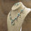 Thumbnail: Petite Single Strand Green Turquoise Navajo Squash Blossom Necklace Set