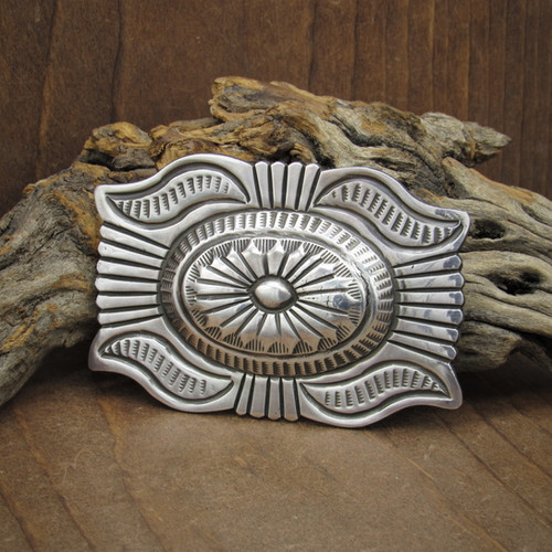 Beautiful Sterling Silver Southwest Belt Buckle | Mac's Indian Jewelry