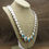Thumbnail: *Sterling Silver Pillow Bead Shadowbox Turquoise Necklace