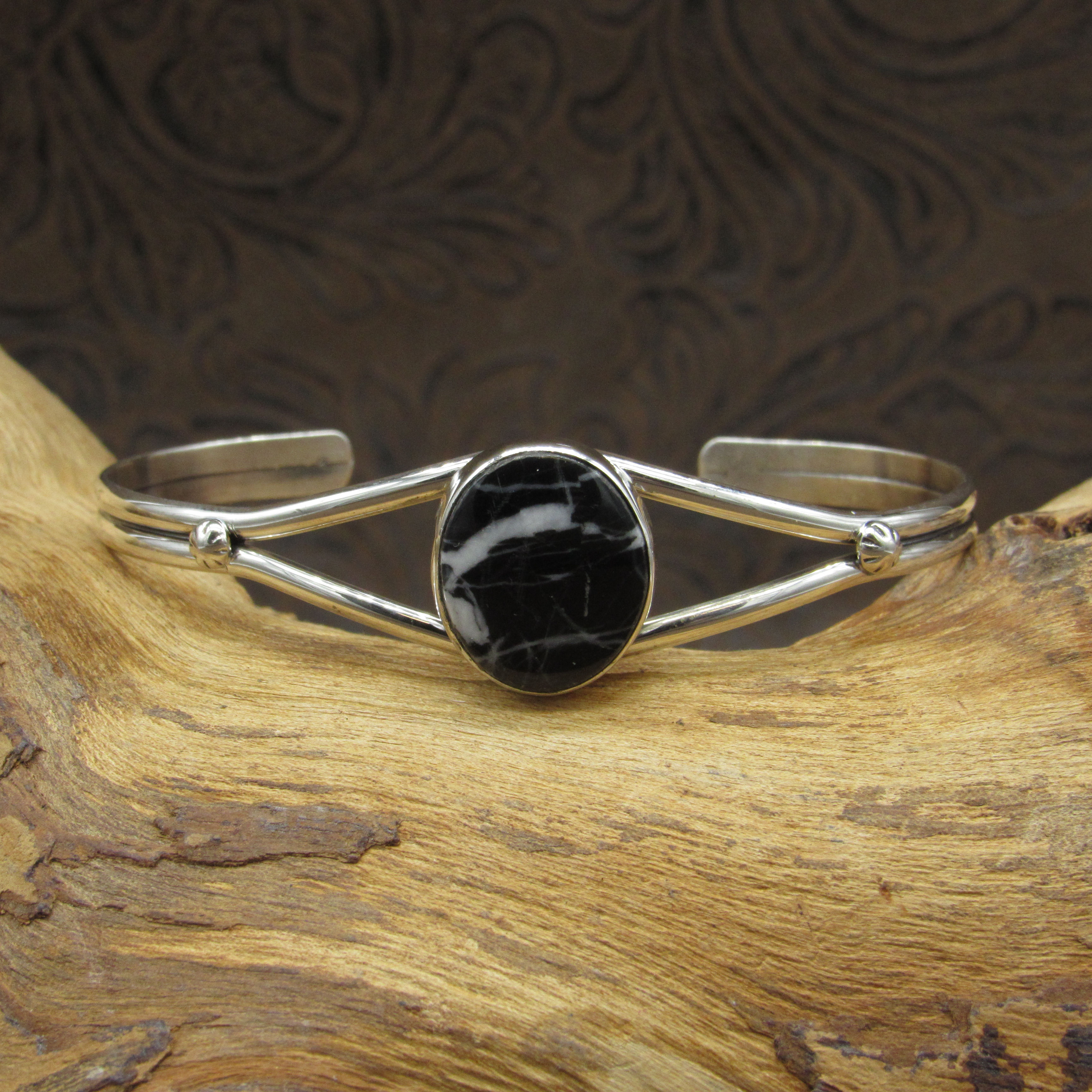 Sterling Silver White Lightning Cuff Bracelet